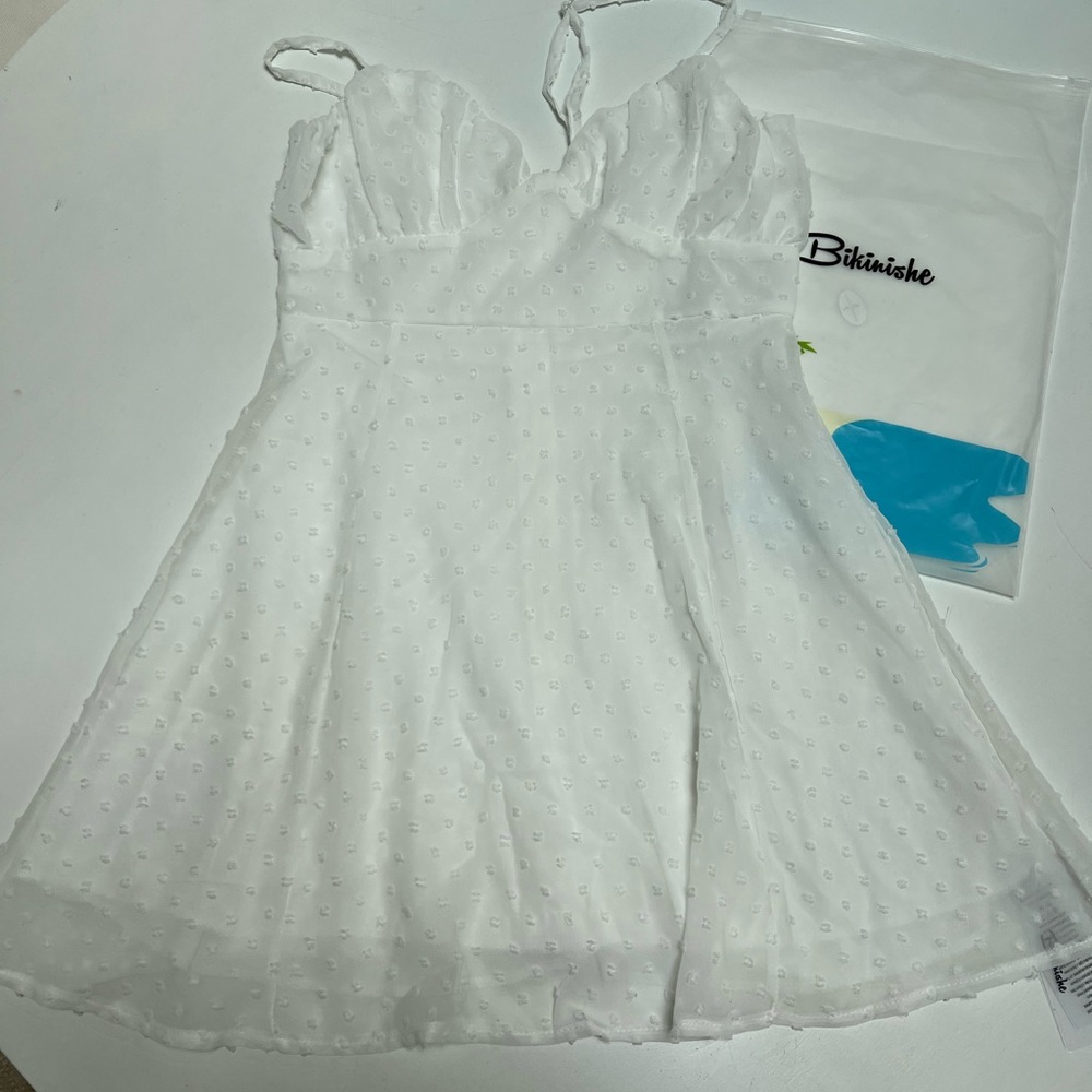 NWT Bikinishe Swiss Dot mini dress